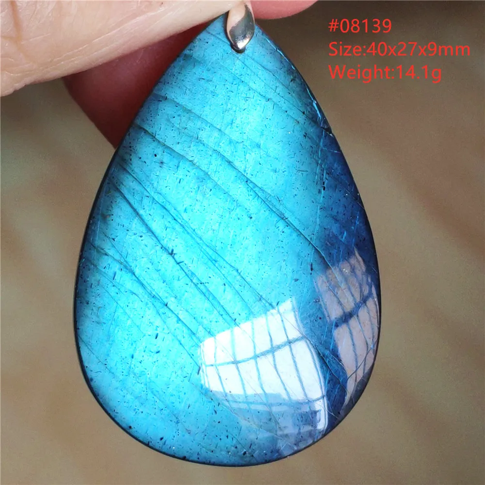 Natural Blue Labradorite Water Drop Pendant, AAAAAA