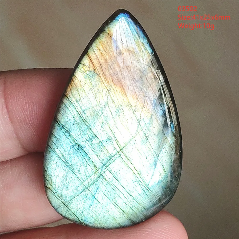 Natural Blue Labradorite Stone Pendant Necklace, AAAAA