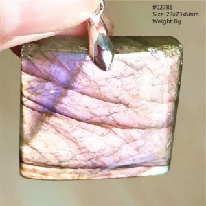 Natural Blue Labradorite Stone Pendant Necklace, AAAAA - Image 48
