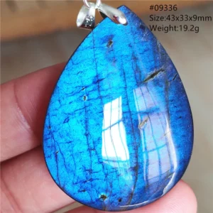 Natural Blue Labradorite Stone Pendant Necklace, AAAAA - Image 49