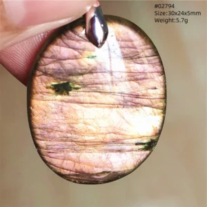 Natural Blue Labradorite Stone Pendant Necklace, AAAAA - Image 35