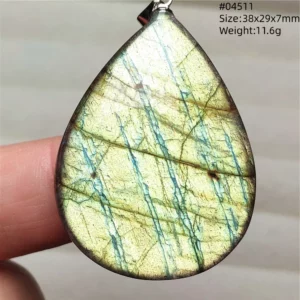 Natural Blue Labradorite Stone Pendant Necklace, AAAAA - Image 64