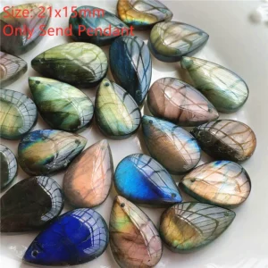 Natural Blue Labradorite Water Drop Pendant, AAAAAA - Image 19