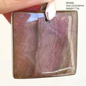 Natural Blue Labradorite Stone Pendant Necklace, AAAAA - Image 21
