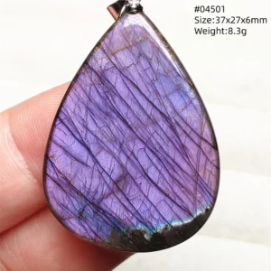 Natural Blue Labradorite Stone Pendant Necklace, AAAAA - Image 52