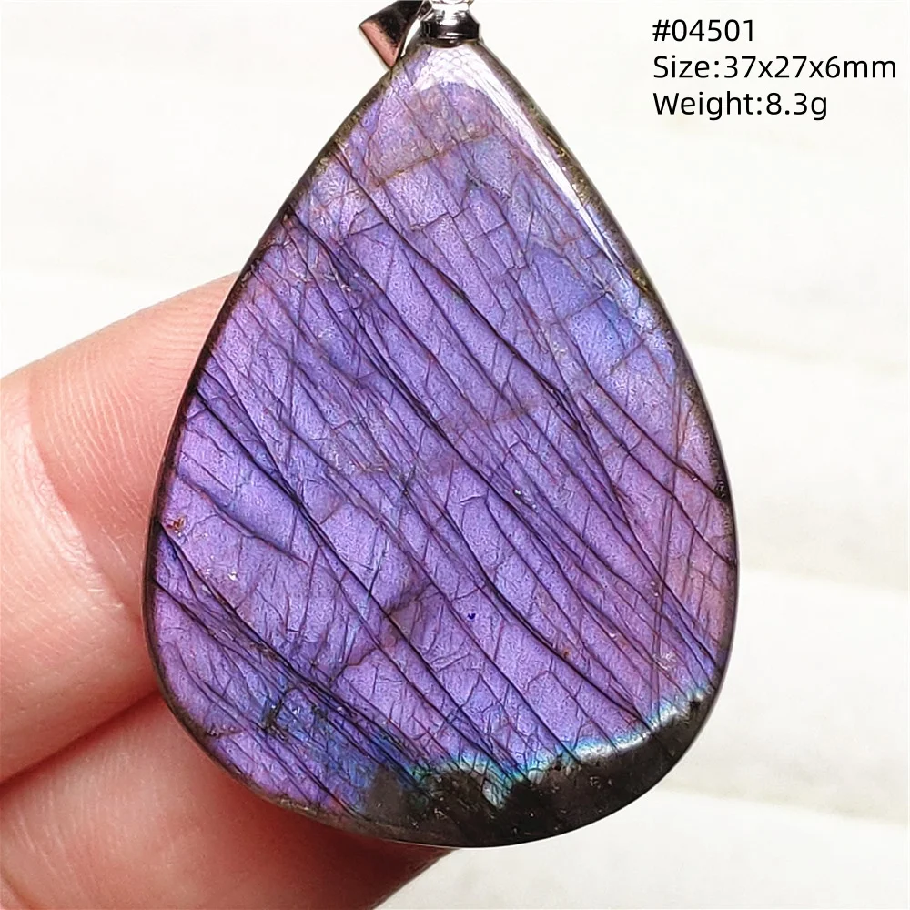 Natural Blue Labradorite Stone Pendant Necklace, AAAAA