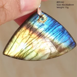 Natural Blue Labradorite Stone Pendant Necklace, AAAAA - Image 42