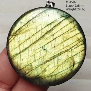 Natural Blue Labradorite Stone Pendant Necklace, AAAAA - Image 53