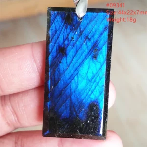Natural Blue Labradorite Stone Pendant Necklace, AAAAA - Image 54