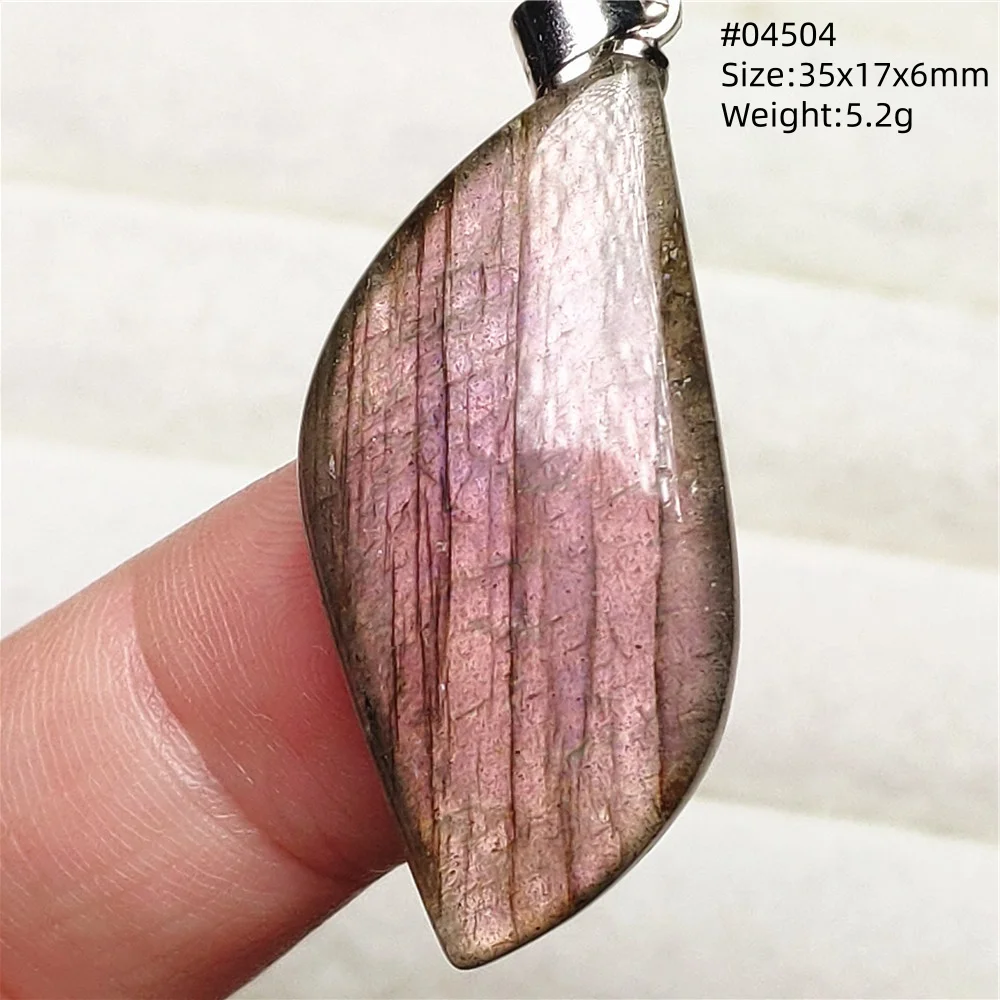 Natural Blue Labradorite Stone Pendant Necklace, AAAAA