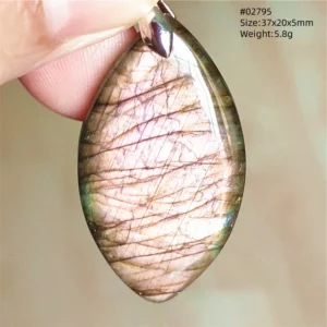 Natural Blue Labradorite Stone Pendant Necklace, AAAAA - Image 70