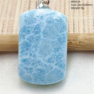 Blue Larimar Heart Pendant Necklace - Image 52