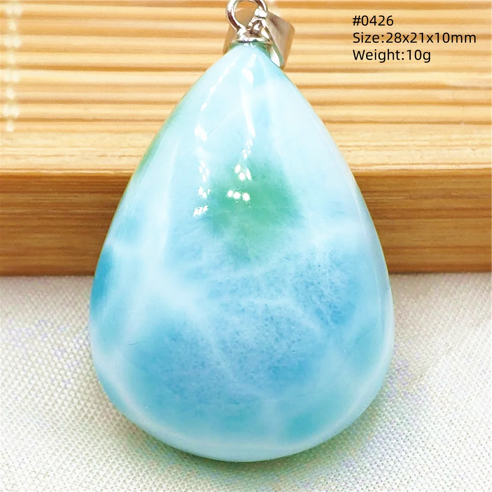 Blue Larimar Heart Pendant Necklace