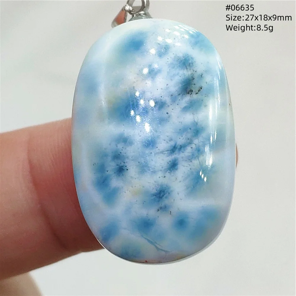 Blue Larimar Heart Pendant Necklace