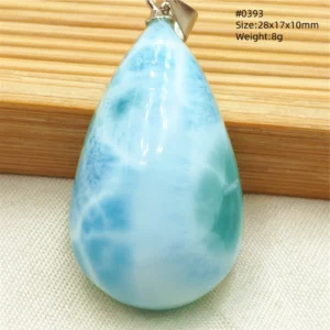 Blue Larimar Heart Pendant Necklace - Image 38