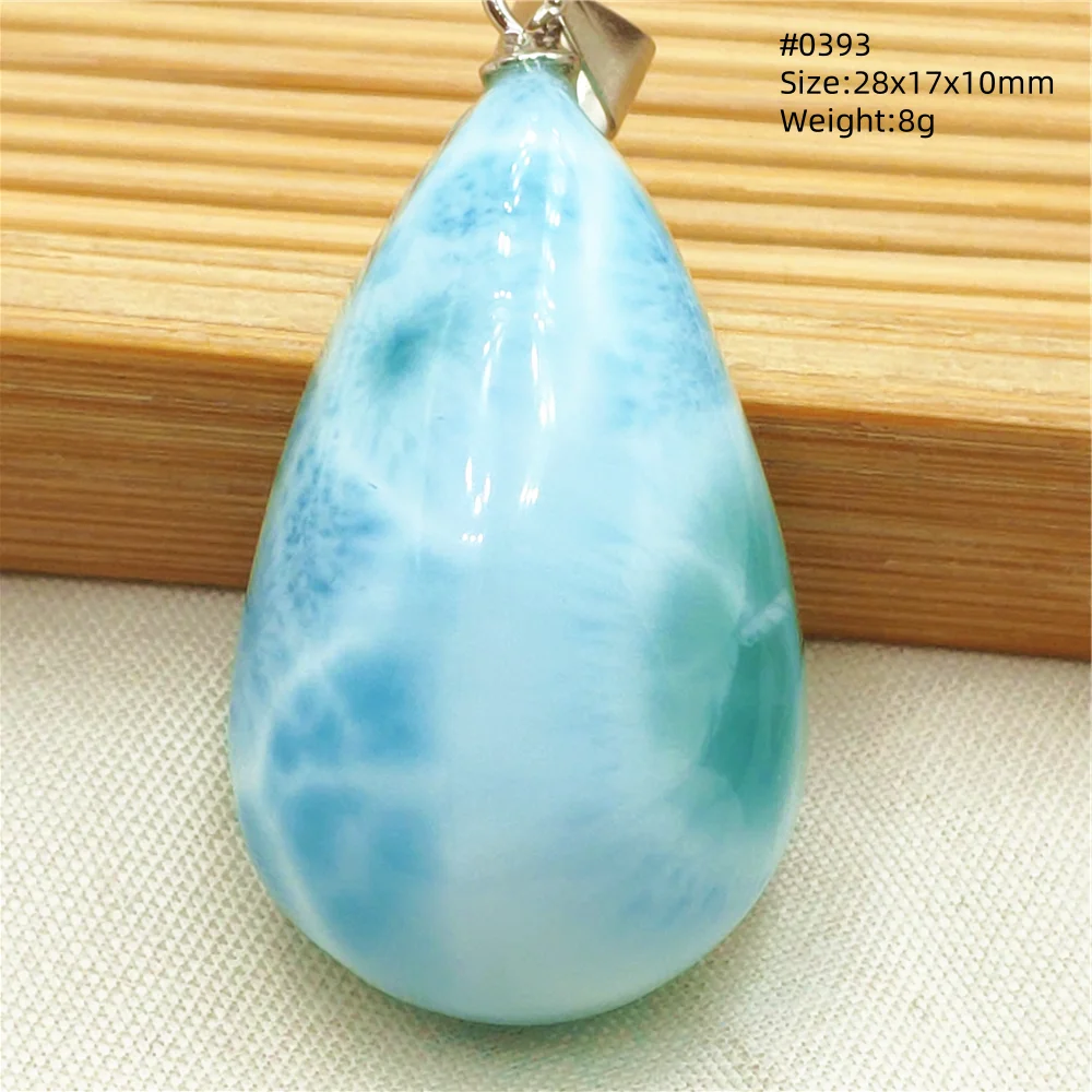 Blue Larimar Heart Pendant Necklace