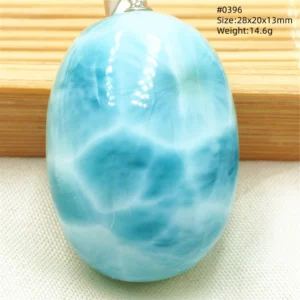 Blue Larimar Heart Pendant Necklace - Image 37