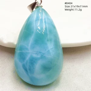 Blue Larimar Heart Pendant Necklace - Image 72