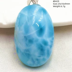 Blue Larimar Heart Pendant Necklace - Image 14