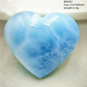 Blue Larimar Heart Pendant Necklace - Image 7