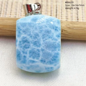 Blue Larimar Heart Pendant Necklace - Image 57