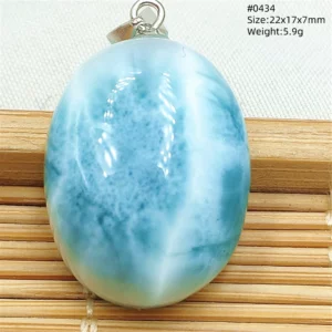 Blue Larimar Heart Pendant Necklace - Image 29