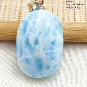 Blue Larimar Heart Pendant Necklace - Image 59