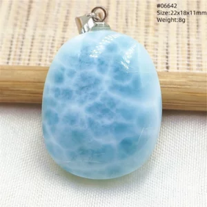 Blue Larimar Heart Pendant Necklace - Image 67