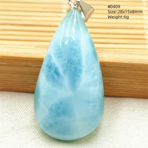Blue Larimar Heart Pendant Necklace - Image 70