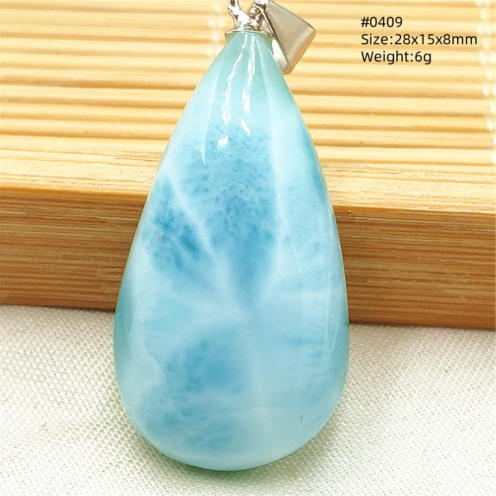 Blue Larimar Heart Pendant Necklace