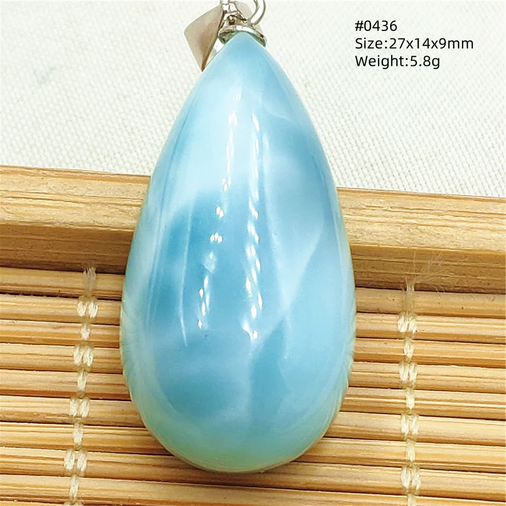 Blue Larimar Heart Pendant Necklace