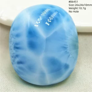 Blue Larimar Heart Pendant Necklace - Image 66