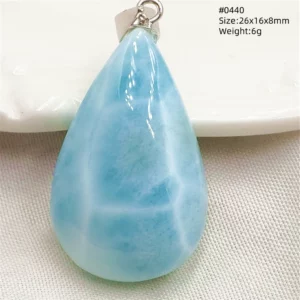 Blue Larimar Heart Pendant Necklace - Image 28
