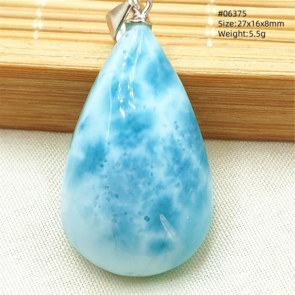 Blue Larimar Heart Pendant Necklace