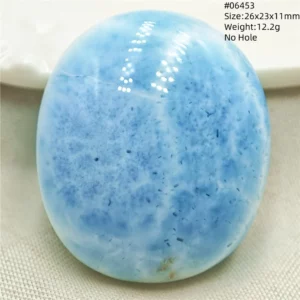 Blue Larimar Heart Pendant Necklace - Image 68