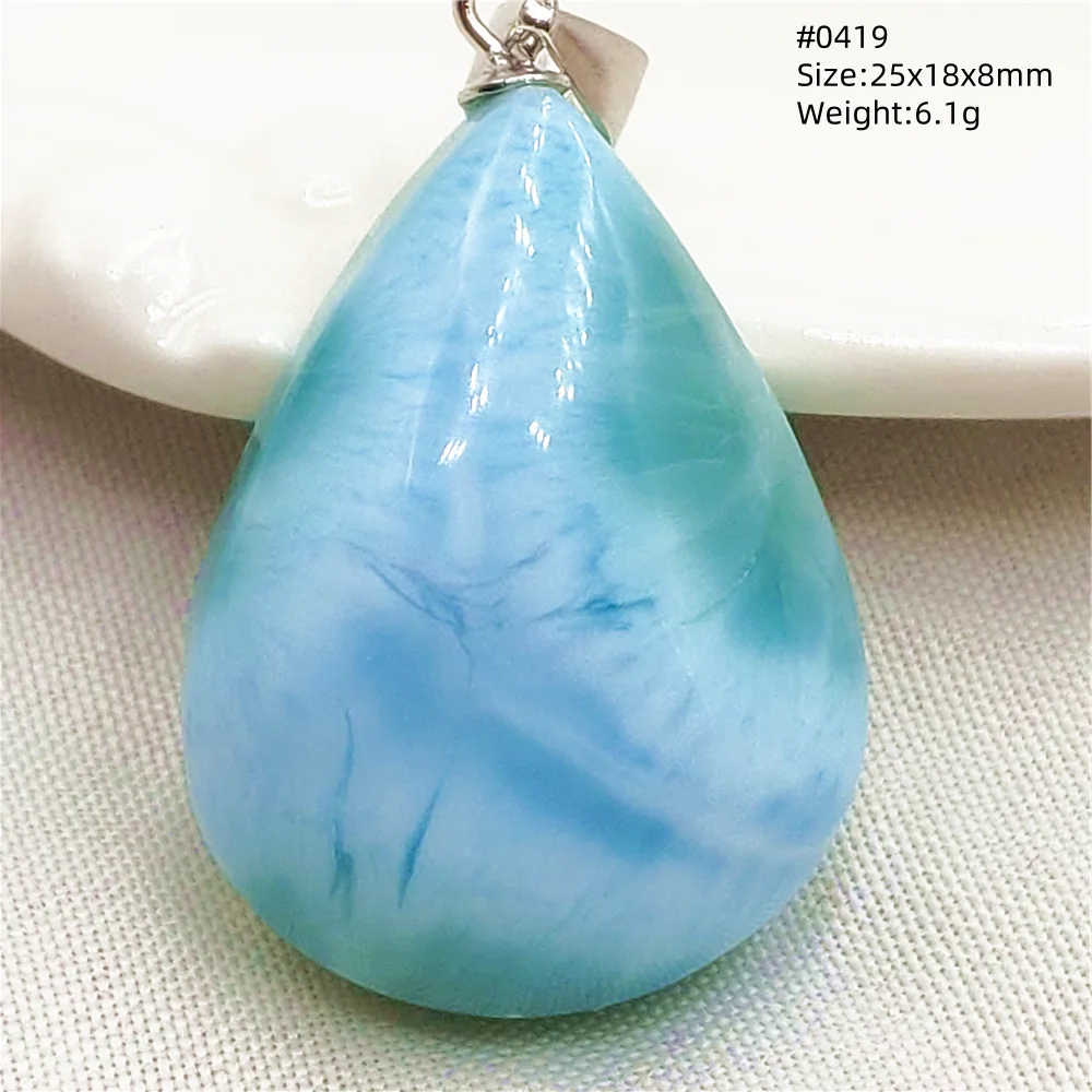 Blue Larimar Heart Pendant Necklace