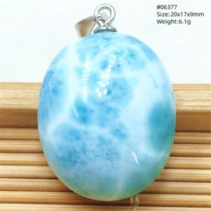 Blue Larimar Heart Pendant Necklace - Image 5