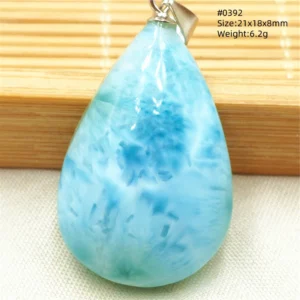 Blue Larimar Heart Pendant Necklace - Image 39