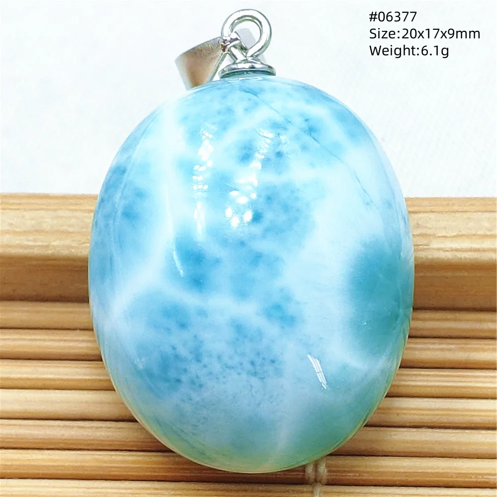 Blue Larimar Heart Pendant Necklace