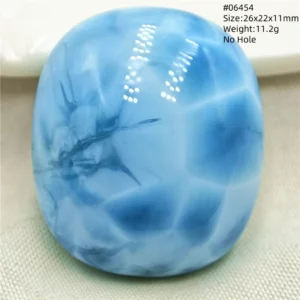 Blue Larimar Heart Pendant Necklace - Image 12