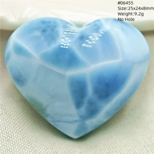 Blue Larimar Heart Pendant Necklace - Image 10