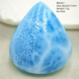 Blue Larimar Heart Pendant Necklace - Image 13