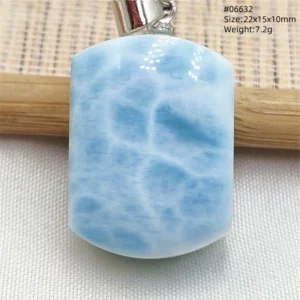 Blue Larimar Heart Pendant Necklace - Image 62