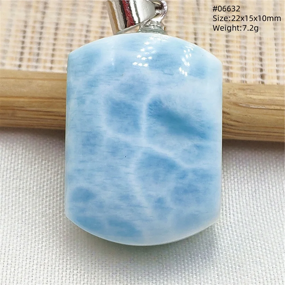 Blue Larimar Heart Pendant Necklace