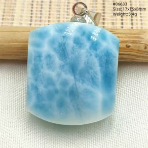 Blue Larimar Heart Pendant Necklace - Image 63