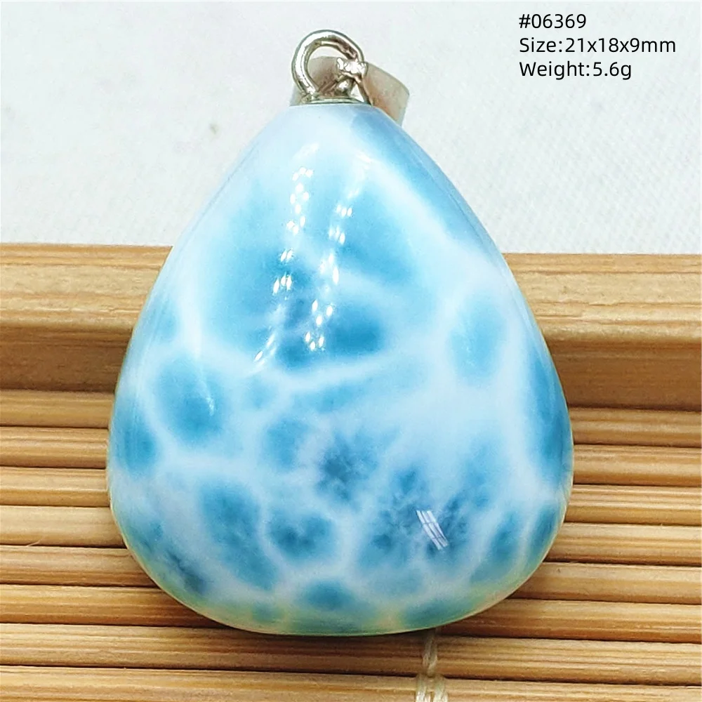 Blue Larimar Heart Pendant Necklace
