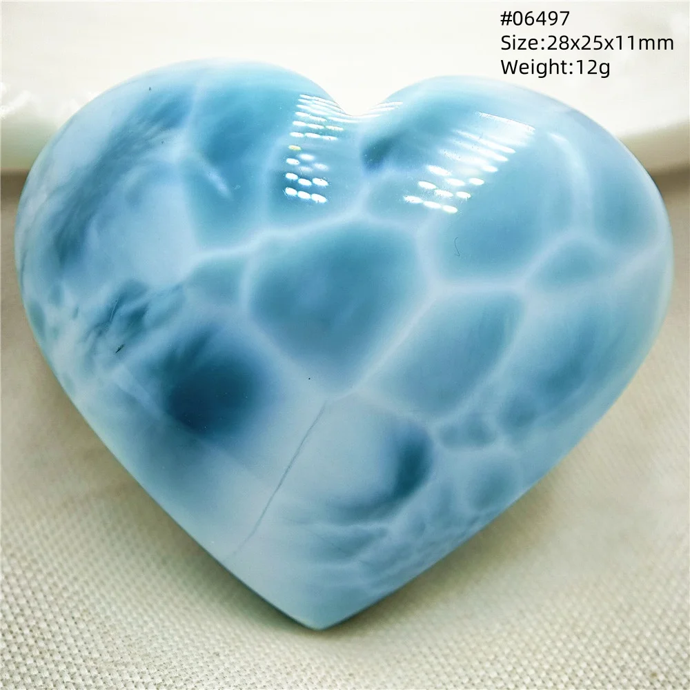 Oval Blue Larimar Teardrop Pendant Necklace, AAAAAA