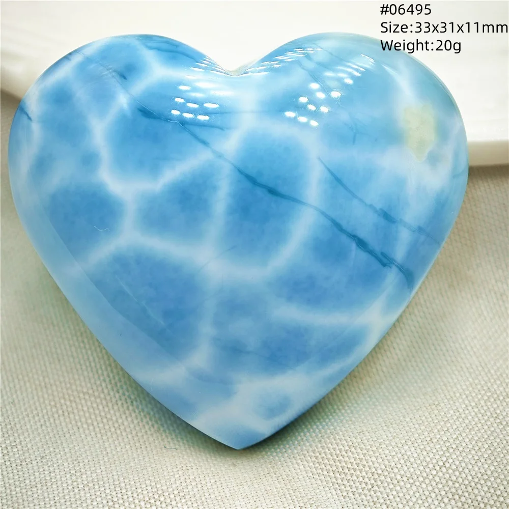 Oval Blue Larimar Teardrop Pendant Necklace, AAAAAA