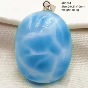 Natural Blue Larimar Pendant, Rare Dominica Stone - Image 61
