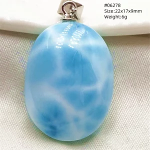 Natural Blue Larimar Pendant, Rare Dominica Stone - Image 67